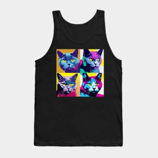 Chartreux Pop Art - Cat Lover Gift Tank Top